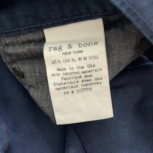 Rag & Bone standard issue Fit 2 Slim Leg navy blue slacks size 32 button fly - Picture 4 of 6